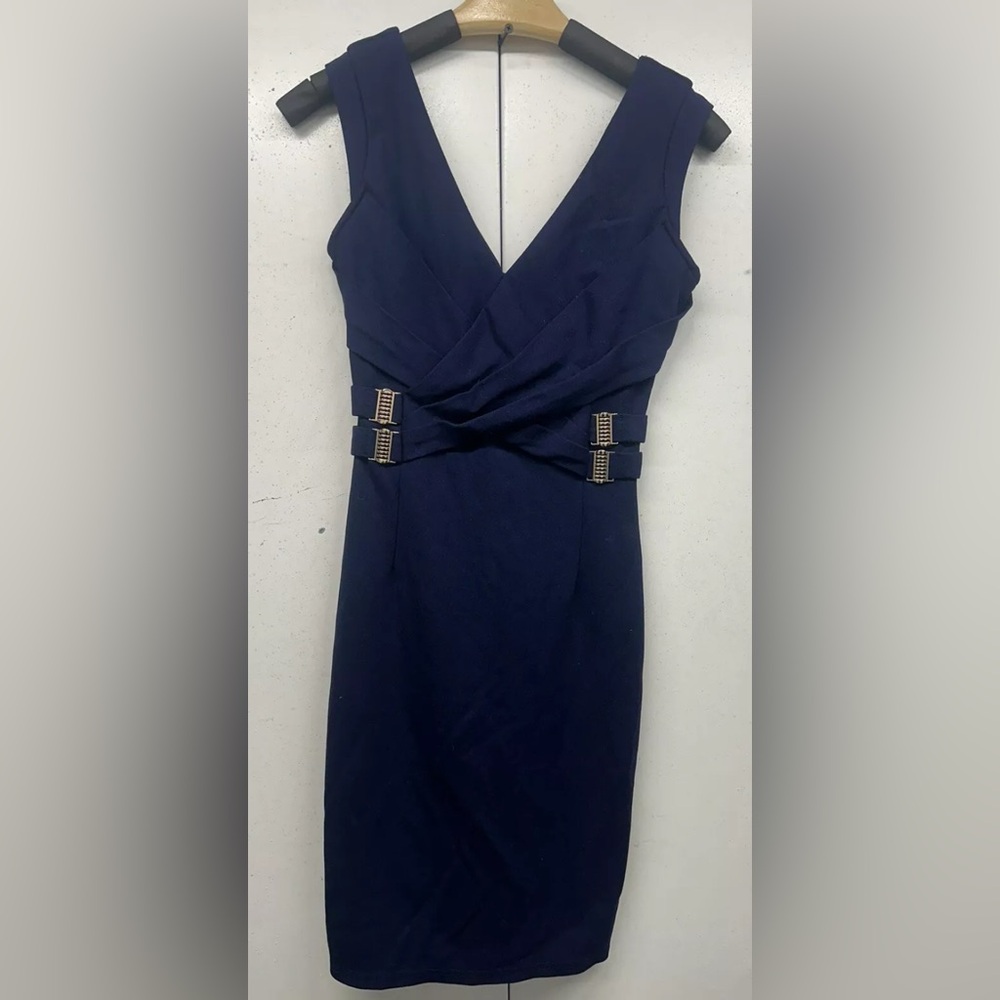 Lipsy Blue Ruched Strapless Maxi Dress